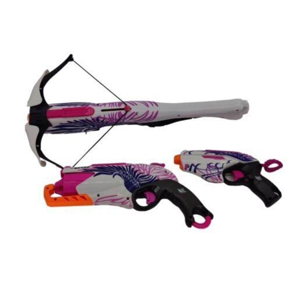 Lot of 3 Nerf Rebelle - Guardian Crossbow Pink Crush and Sweet Revenge